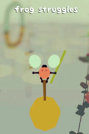 Frog struggles