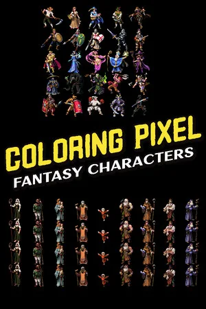 Coloring Pixel - Fantasy Characters